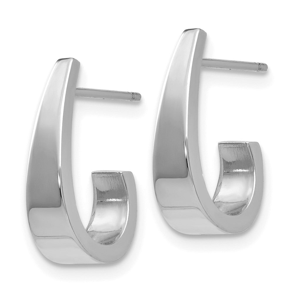 Gold Graduating J-hoop Post Earrings