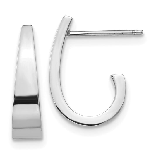 Gold Graduating J-hoop Post Earrings