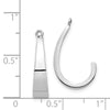 14k White Gold Polished J-Hoop Earring Jackets