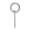 14k White Gold Plain .018 Gauge Engravable Heart 12x10mm Disc Charm