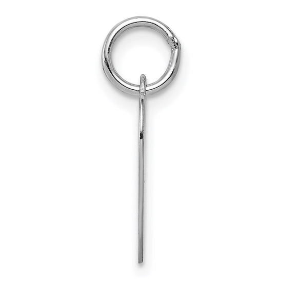 14k White Gold Plain .018 Gauge Engravable Heart 15x14mm Disc Charm