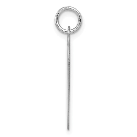 14k White Gold Plain .011 Gauge Engravable Heart 23x19mm Disc Charm