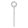 14k White Gold Plain .011 Gauge Engravable Heart 23x19mm Disc Charm