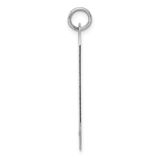 14k White Gold Plain 30x16mm .027 Gauge Engravable Dog Tag w/Notch Disc