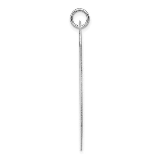 14k White Gold Plain 36.8x20.8mm .018 Gauge Engravable Dog Tag w/Notch Disc