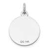 14k White Gold w/Enamel .027 Gauge Circular Engravable Disc