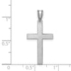 Gold Flat Etched Latin Cross Pendant
