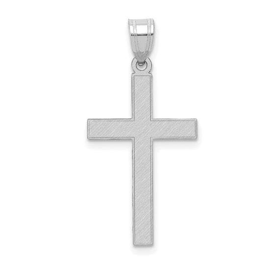 Gold Flat Etched Latin Cross Pendant