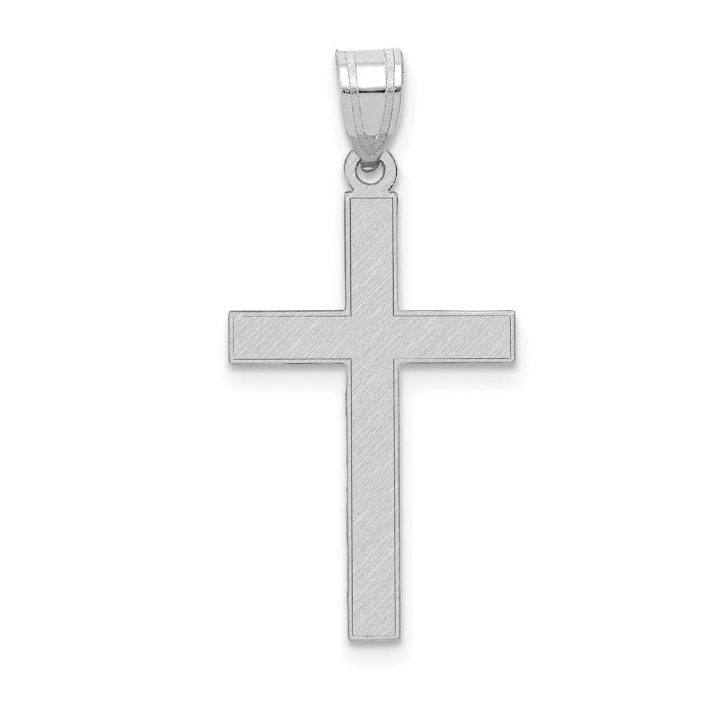 Gold Flat Etched Latin Cross Pendant