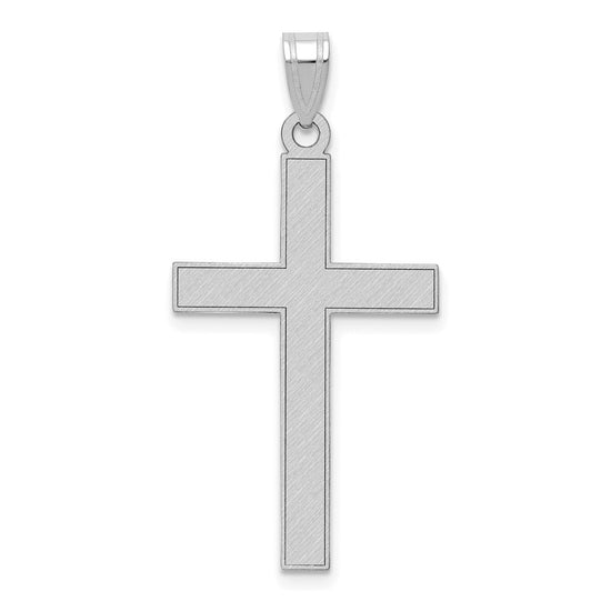 Gold Flat Etched Latin Cross Pendant