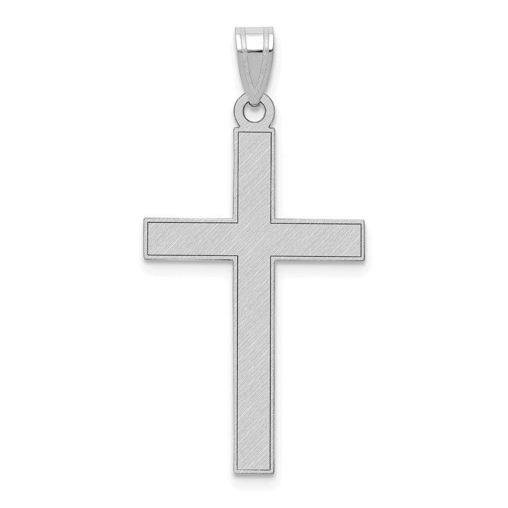 Gold Flat Etched Latin Cross Pendant