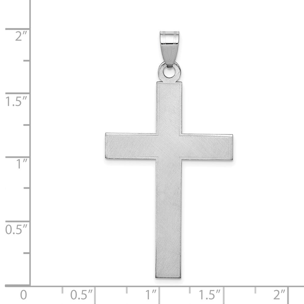 Gold Flat Etched Latin Cross Pendant
