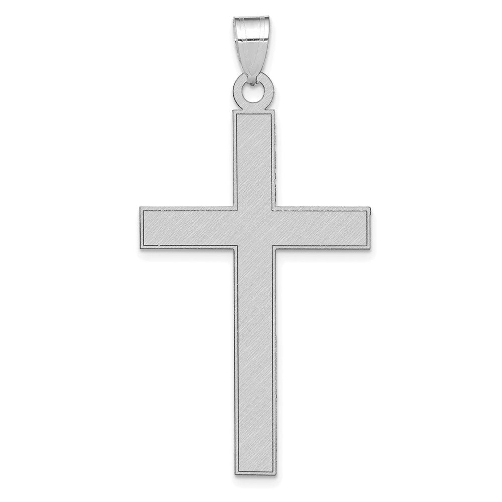 Gold Flat Etched Latin Cross Pendant