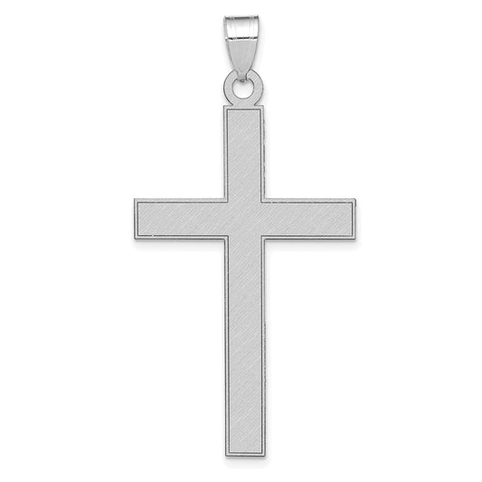 Gold Flat Etched Latin Cross Pendant