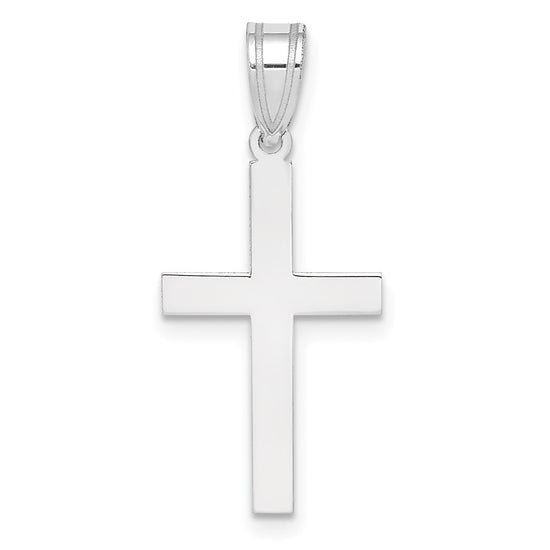 Gold Polished Flat Latin Cross Pendant