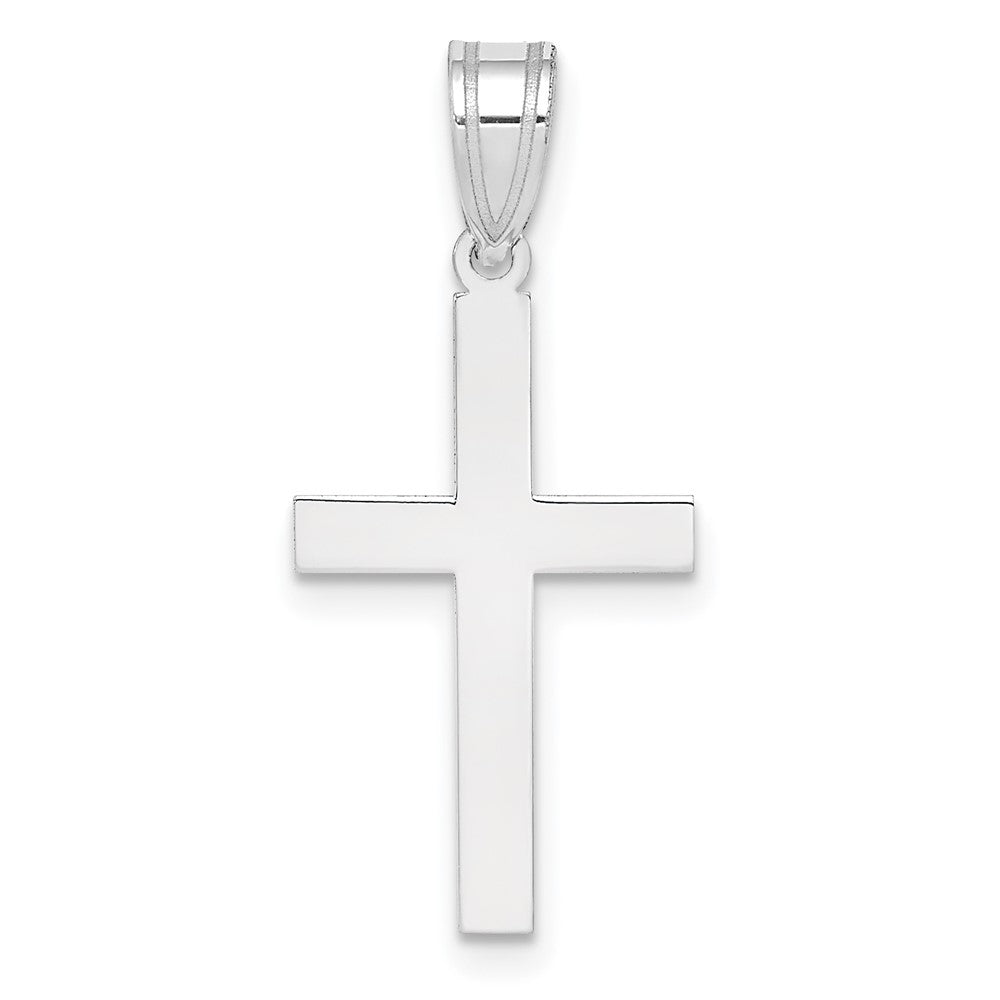Gold Polished Flat Latin Cross Pendant