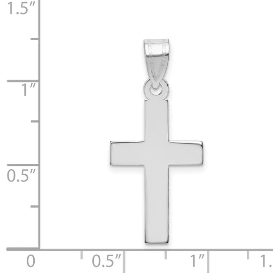 Gold Polished Flat Latin Cross Pendant