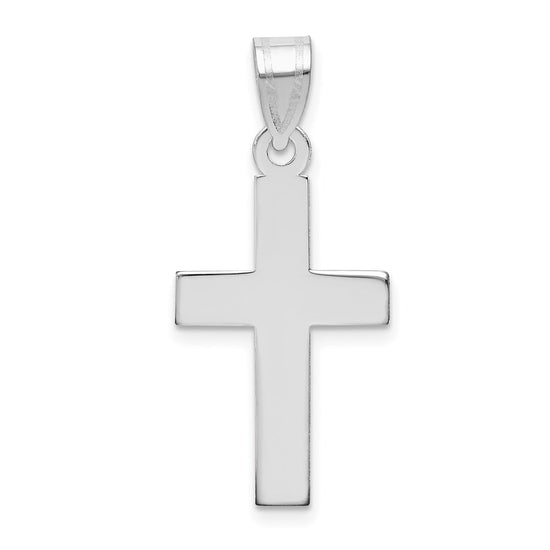 Gold Polished Flat Latin Cross Pendant
