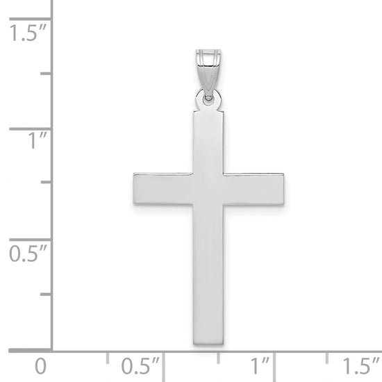 Gold Polished Flat Latin Cross Pendant