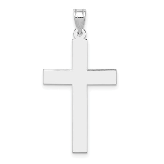 Gold Polished Flat Latin Cross Pendant
