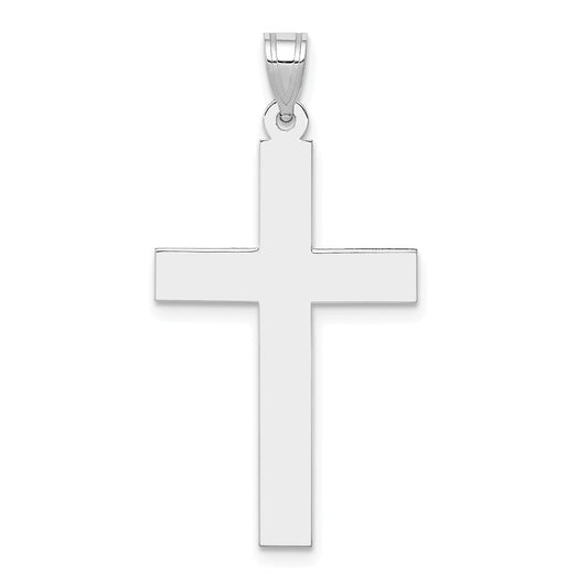 Gold Polished Flat Latin Cross Pendant
