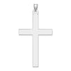 14k White Gold Large Polished Cross Pendant
