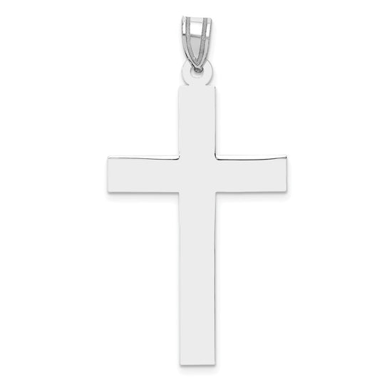 Gold Polished Flat Latin Cross Pendant