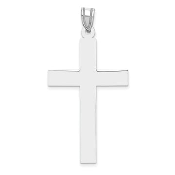 Gold Polished Flat Latin Cross Pendant