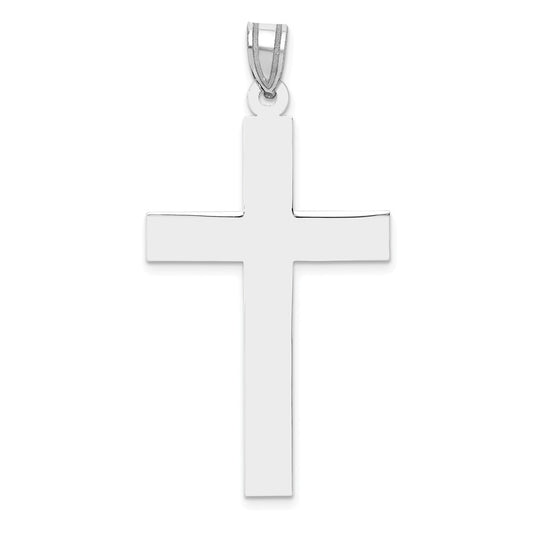 Gold Polished Flat Latin Cross Pendant