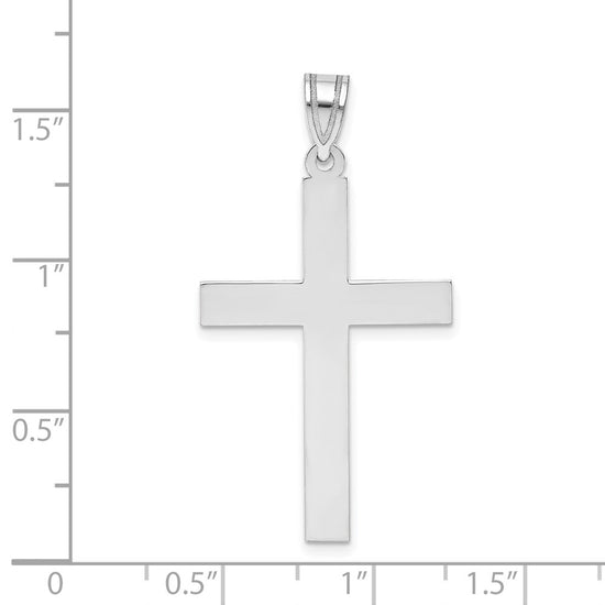 Gold Polished Flat Latin Cross Pendant