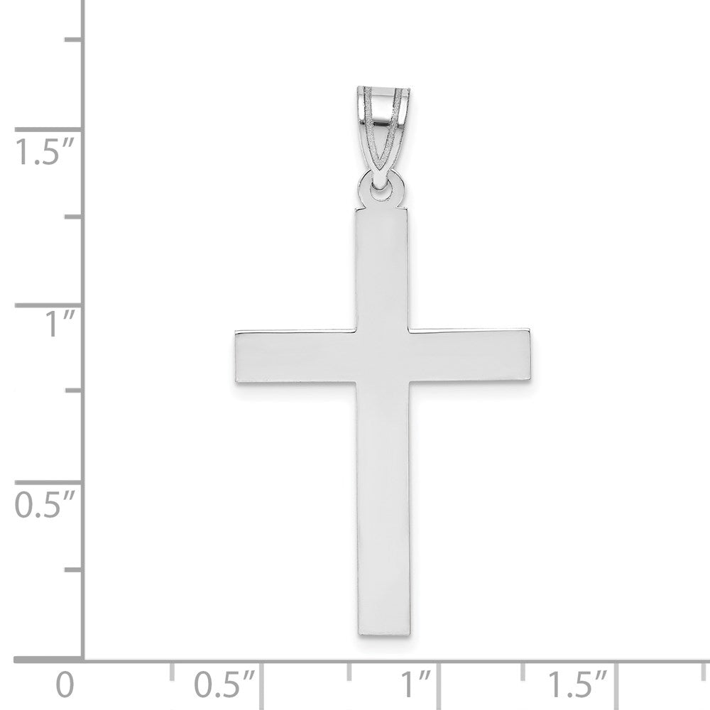 Gold Polished Flat Latin Cross Pendant