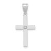 Gold Diamond Accent Flat Latin Cross Pendant
