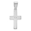 Gold Diamond Accent Flat Latin Cross Pendant