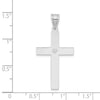 Gold Diamond Accent Flat Latin Cross Pendant
