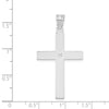 Gold Diamond Accent Flat Latin Cross Pendant
