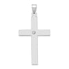 Gold Diamond Accent Flat Latin Cross Pendant