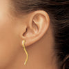 14k Polished Long Curled Post Earrings