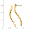 14k Polished Long Curled Post Earrings