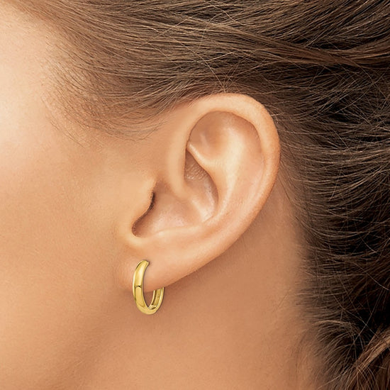 Gold Circle Hinged Hoop Earrings