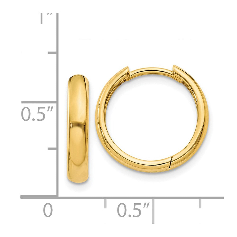 Gold Circle Hinged Hoop Earrings
