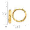 14k Round Hinged Hoop Earrings