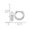 14k White Gold Round Hinged Hoop Earrings