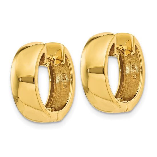 Gold Circle Hinged Hoop Earrings