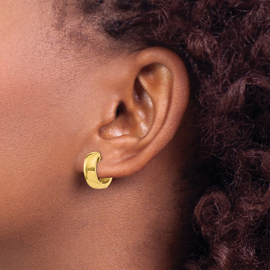 Gold Circle Hinged Hoop Earrings