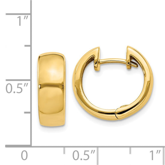Gold Circle Hinged Hoop Earrings