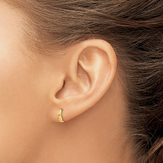 Gold Circle Hinged Hoop Earrings