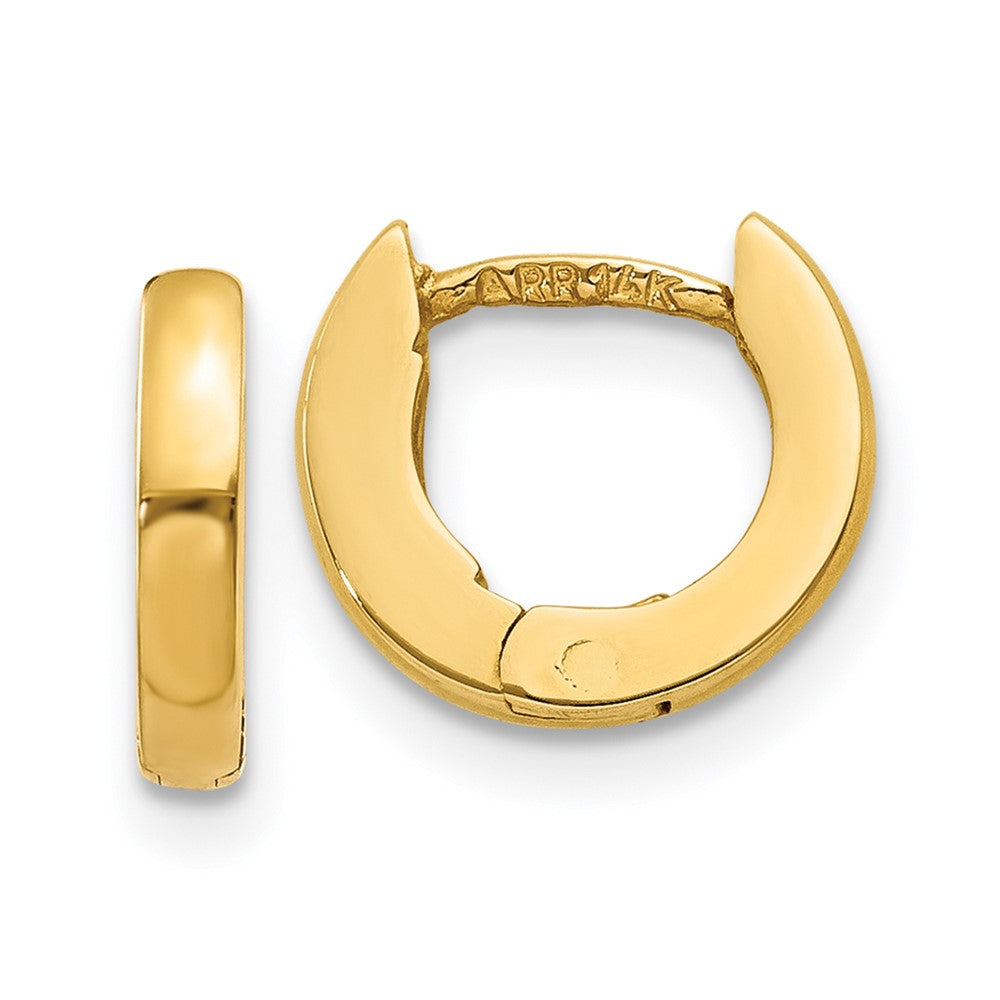 Gold Circle Hinged Hoop Earrings