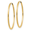 14k 1.5x30mm Polished Round Endless Tube Hoop Earrings