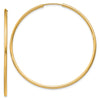 14k 1.5x45mm Polished Round Endless Tube Hoop Earrings