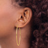 14k 1.5x51mm Polished Round Endless Tube Hoop Earrings